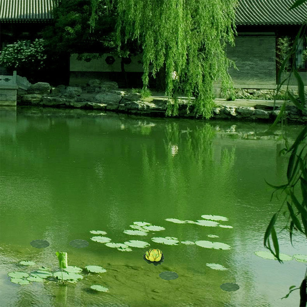 15Pcs Lifelike Lily Pads for A - Aquarium Plants ulasan dan harga