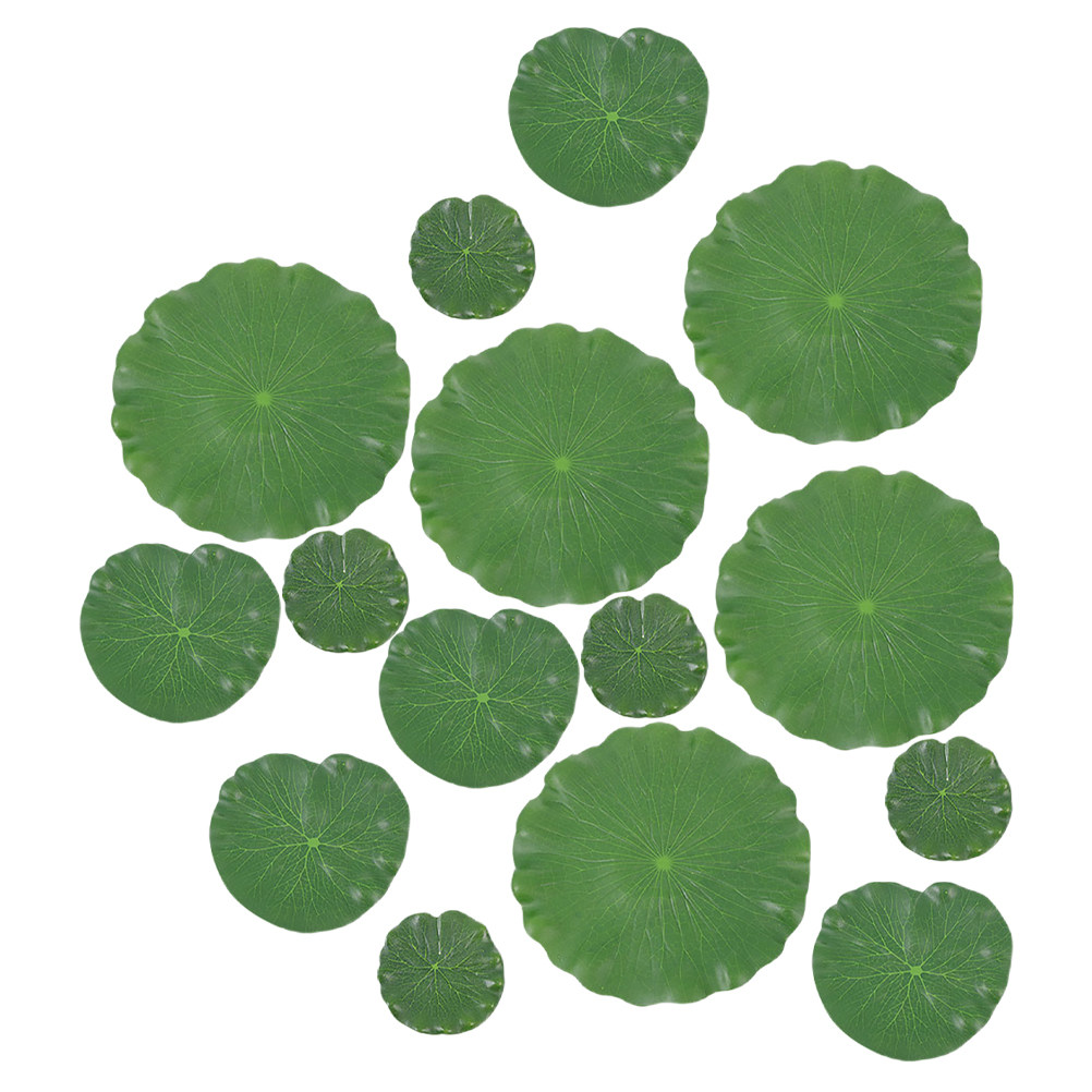 15Pcs Lifelike Lily Pads for A - Aquarium Plants ulasan dan harga