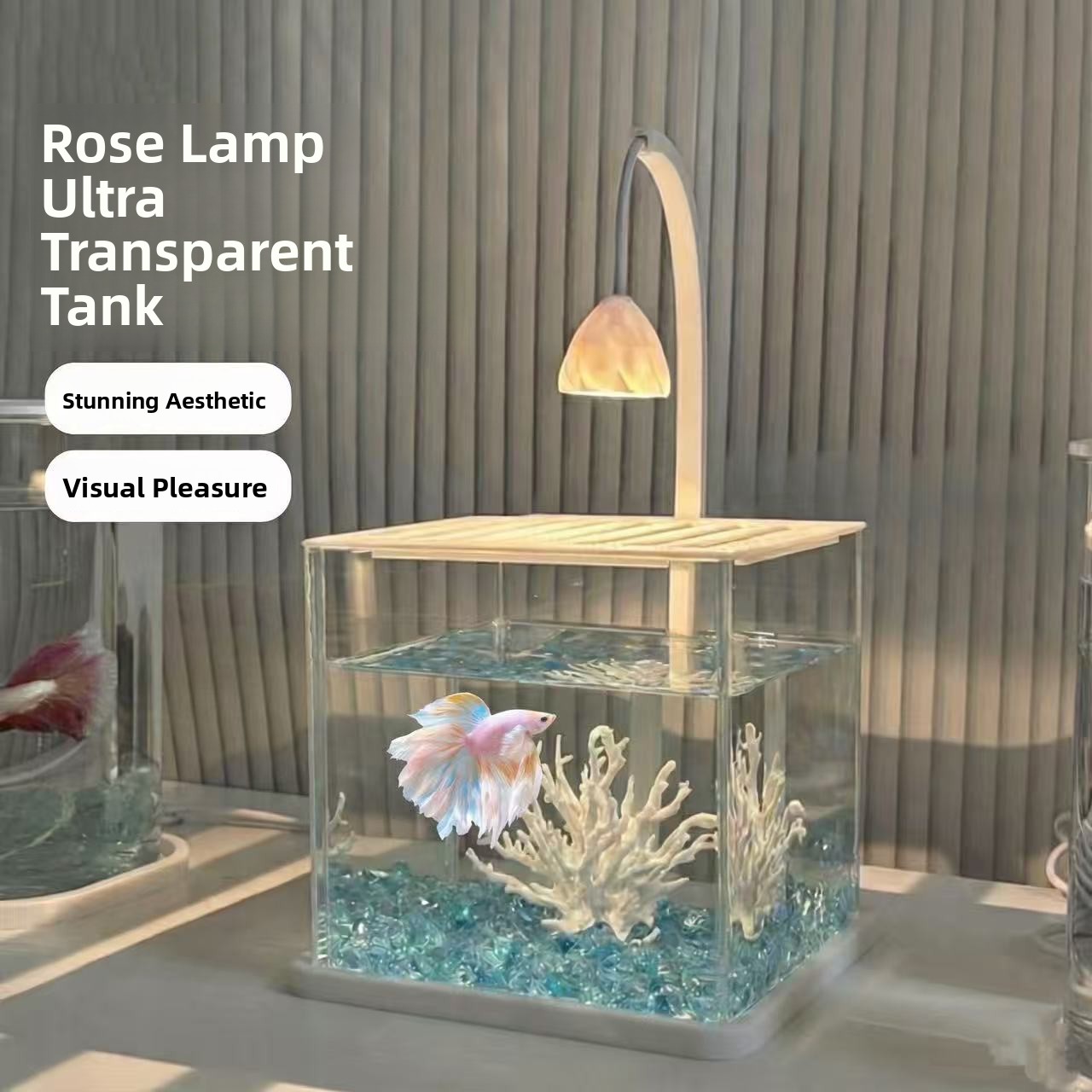Acrylic Aquarium Ice Crystal L - Aquarium Fish Betta ulasan dan harga