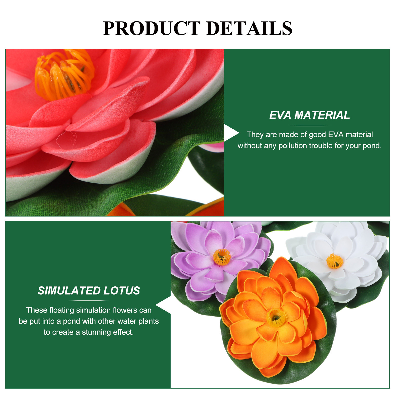 6Pcs Artificial Floating Lotus - Aquarium Decor ulasan dan harga