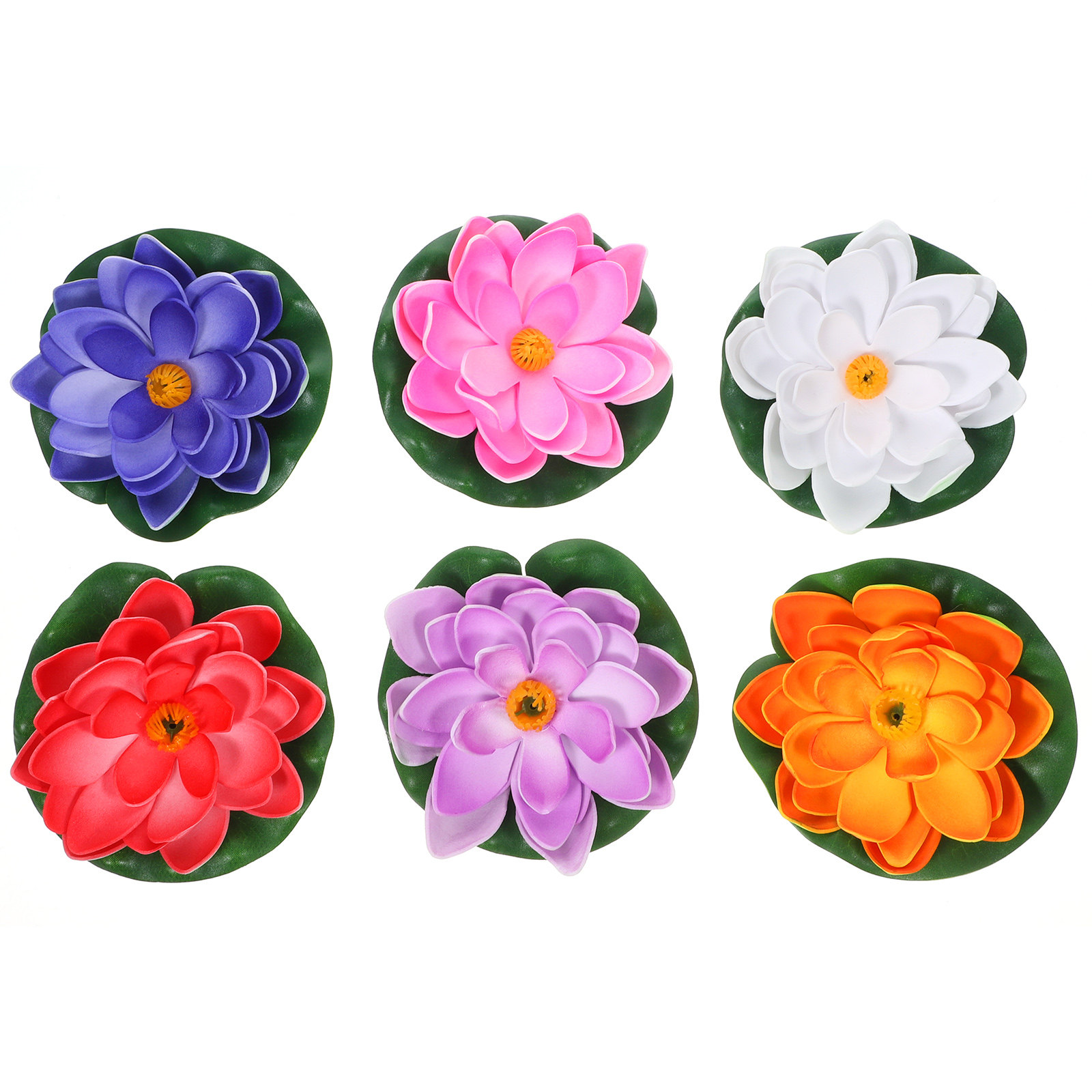 6Pcs Artificial Floating Lotus - Aquarium Decor ulasan dan harga