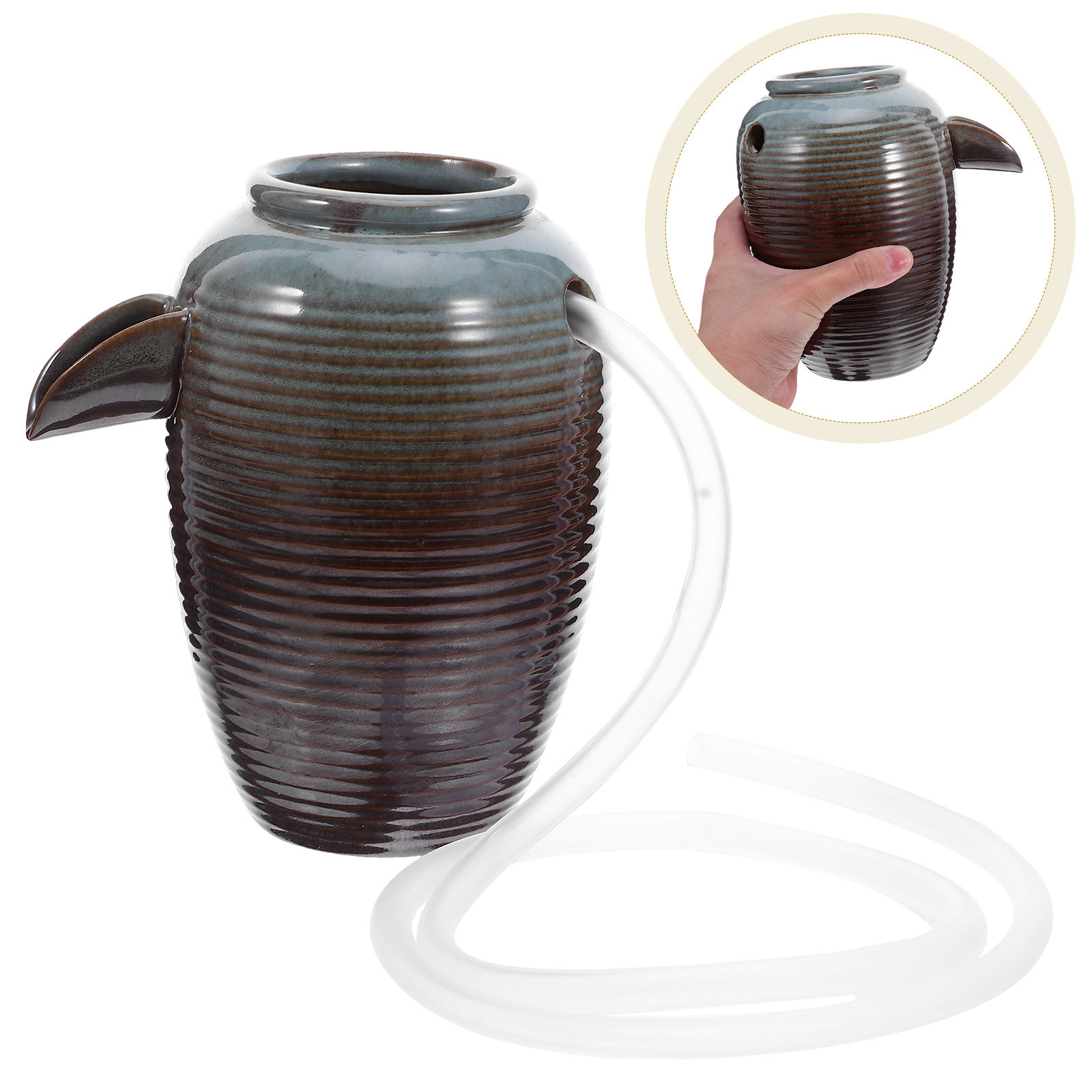 No Pump Ceramic Jar Fish Tank  - Aquarium Pump ulasan dan harga
