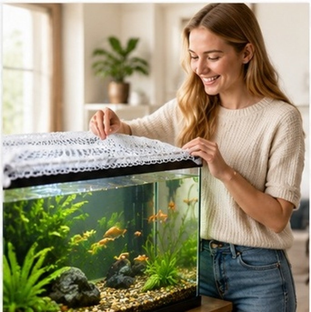 40x20cm Nylon Aquarium Mesh Ne - Aquarium Fish Keeping ulasan dan harga