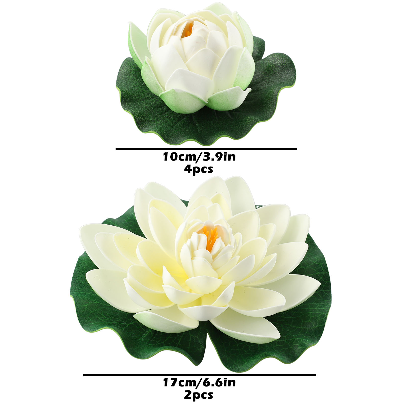 6pcs White Artificial Lotus Si - Fish Aquarium Home ulasan dan harga
